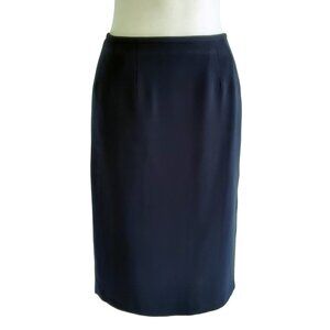 KASPER Black Pencil Skirt Fully Lined Career Professional Polyester Size 2